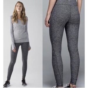 Lululemon Turn Around Tight Heather Gray full length Legging